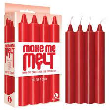 Make Me Melt Drip Candles Red Hot 4pk